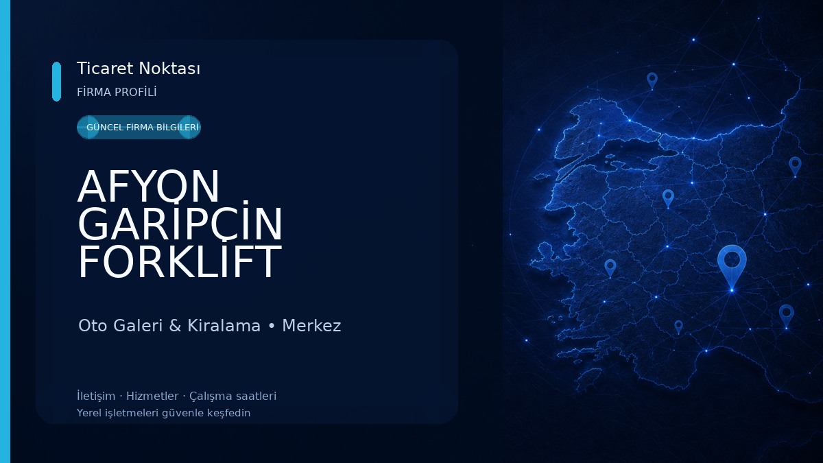 AFYON GARİPCİN FORKLİFT SİLİNDİR VE OTO KURTARICI HİZMETLERİ Oto Galeri & Kiralama