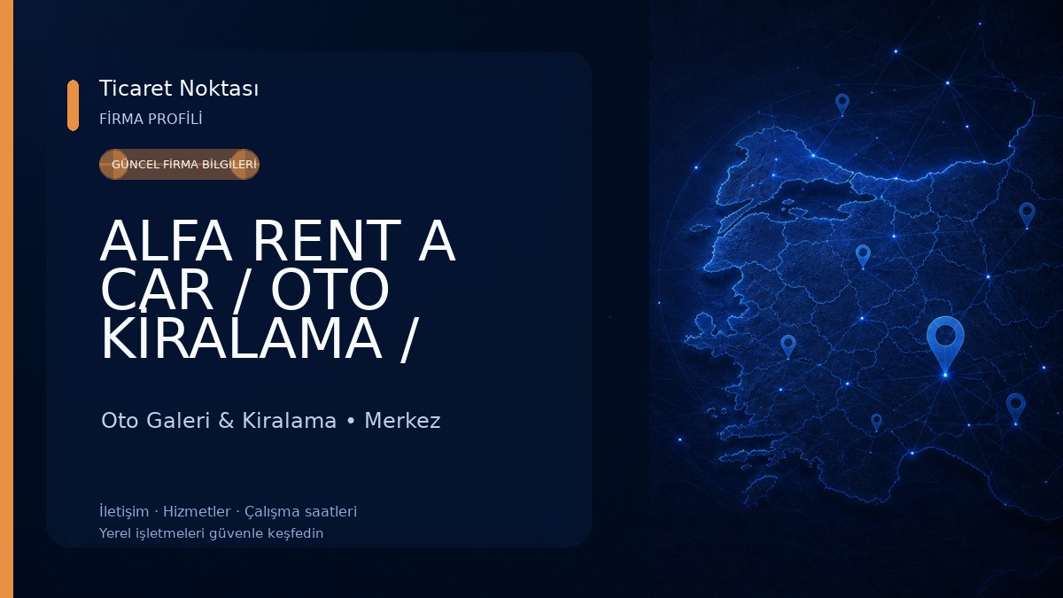 ALFA RENT A CAR / OTO KİRALAMA / KIRIKKALE 