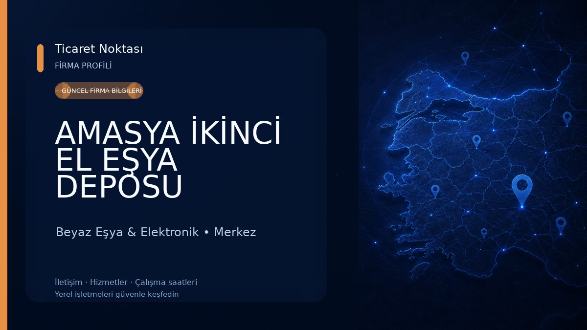 AMASYA İKİNCİ EL EŞYA DEPOSU MEHLEP CONCEPT 