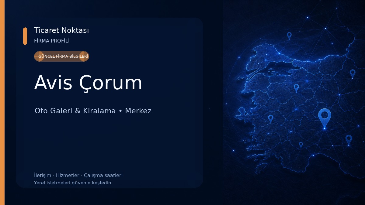 Avis Çorum Oto Galeri & Kiralama