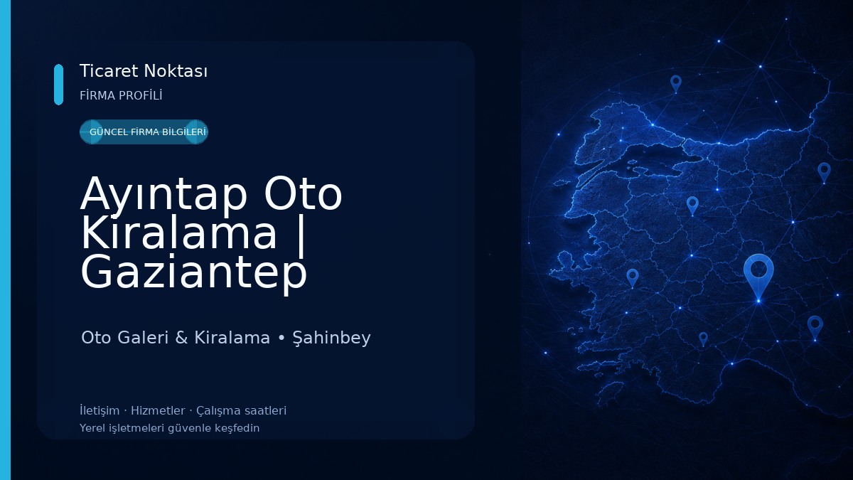 Ayıntap Oto Kiralama | Gaziantep Havalimanı Araç Kiralama Oto Galeri & Kiralama