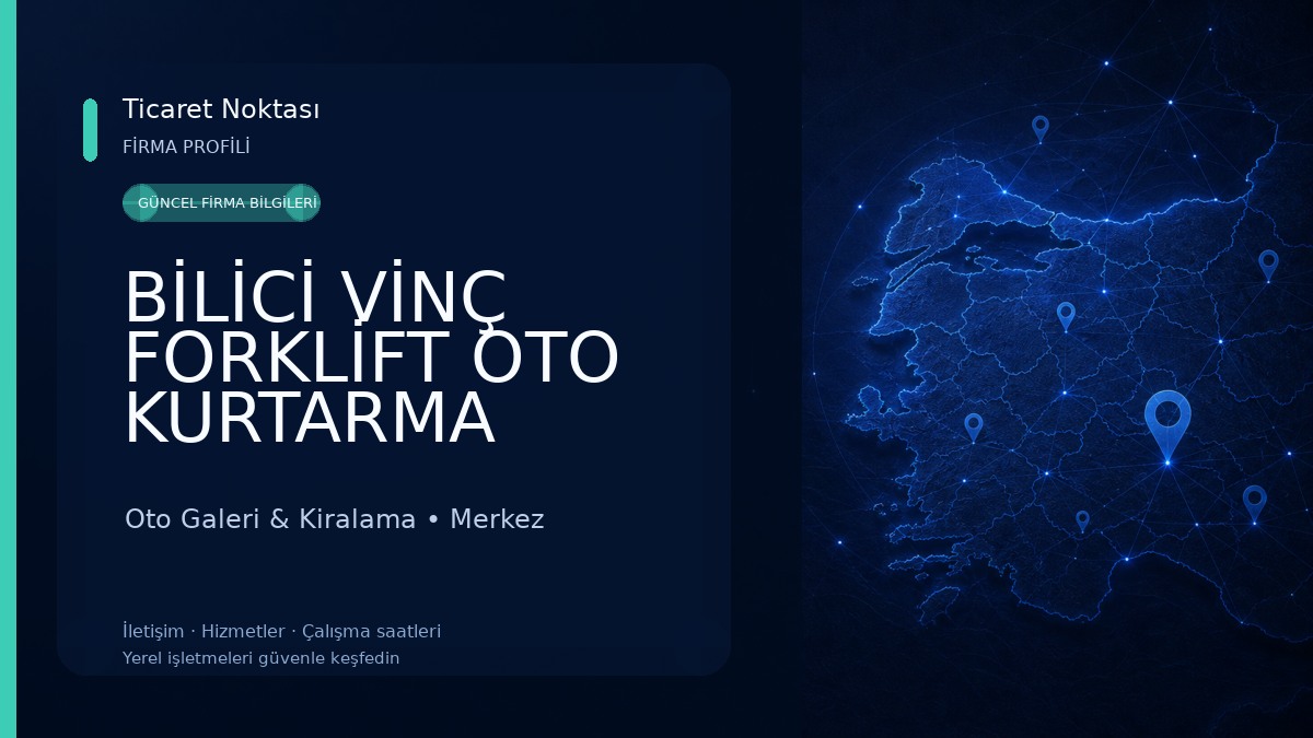 BİLİCİ VİNÇ FORKLİFT OTO KURTARMA BURDUR Oto Galeri & Kiralama