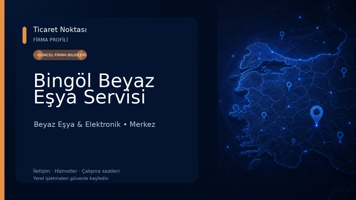 Bingöl Beyaz Eşya Servisi Beyaz Eşya & Elektronik