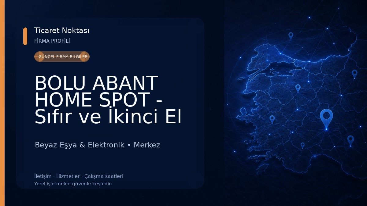 BOLU ABANT HOME SPOT - Sıfır ve İkinci El Eşya Perakende ve Toptan Alım Satım Mağazası -
