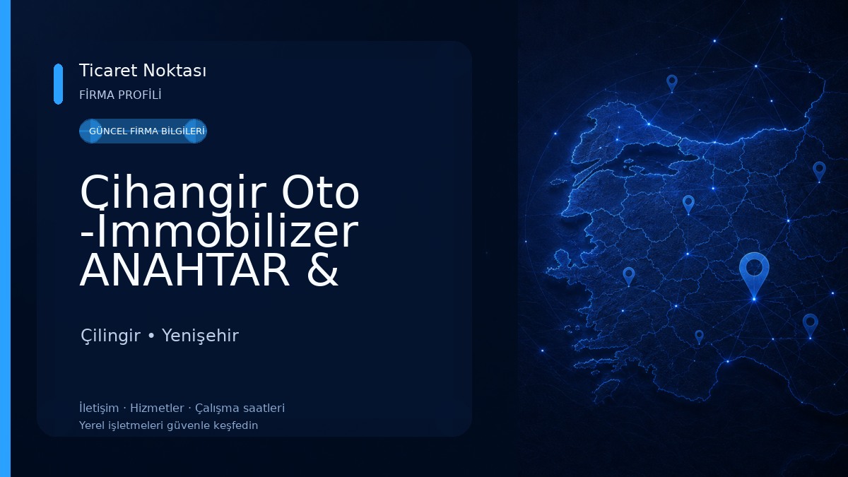 Cihangir Oto -İmmobilizer ANAHTAR & Kale Kilit Yetkili Servisi Çilingir