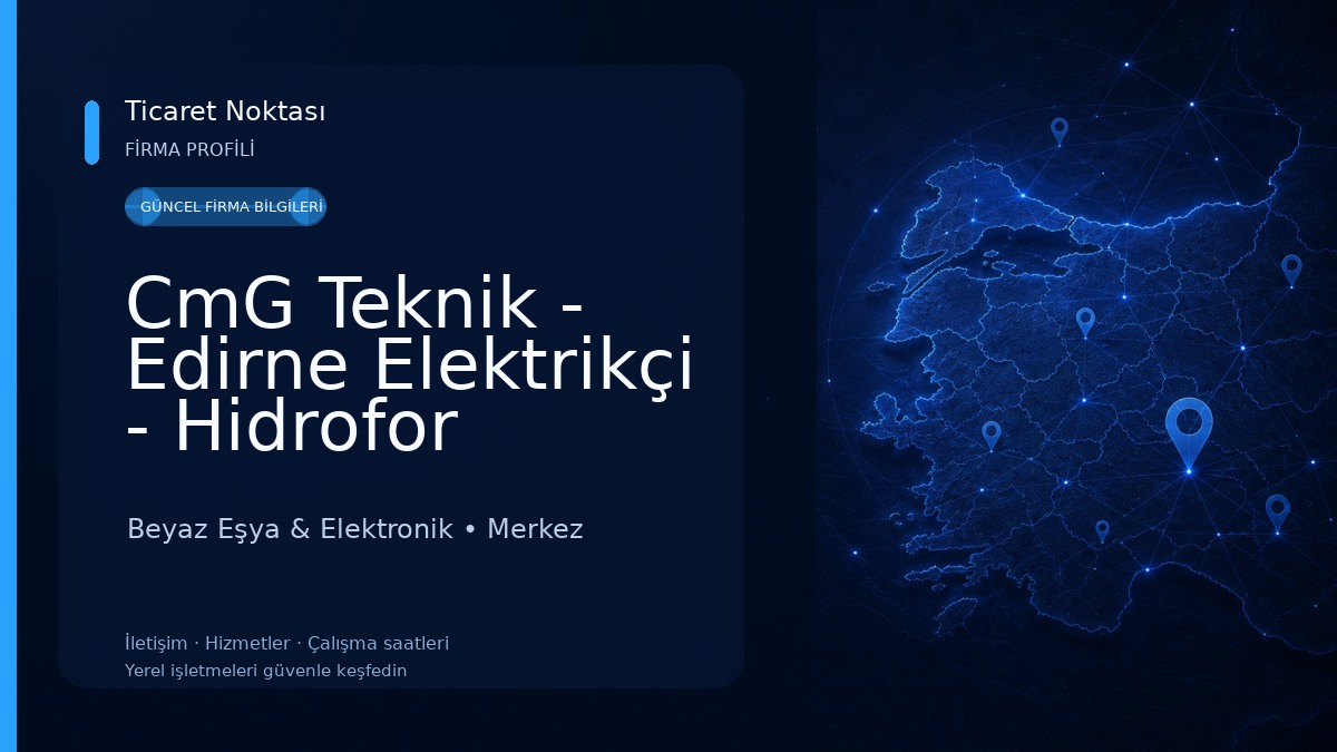 CmG Teknik - Edirne Elektrikçi - Hidrofor Servisi
