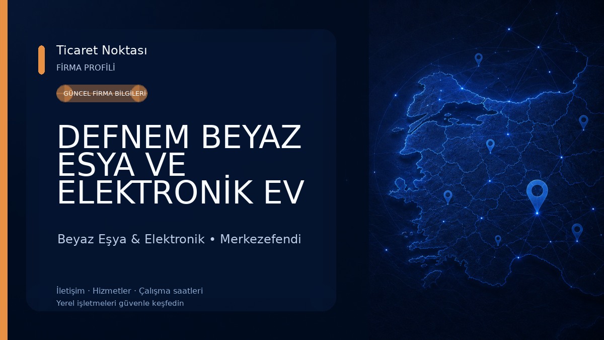 DEFNEM BEYAZ ESYA VE ELEKTRONİK EV ALETLERİ Beyaz Eşya & Elektronik