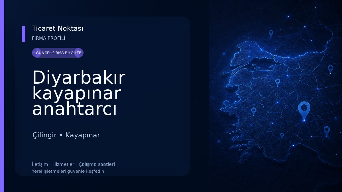 Diyarbakır kayapınar anahtarcı Çilingir