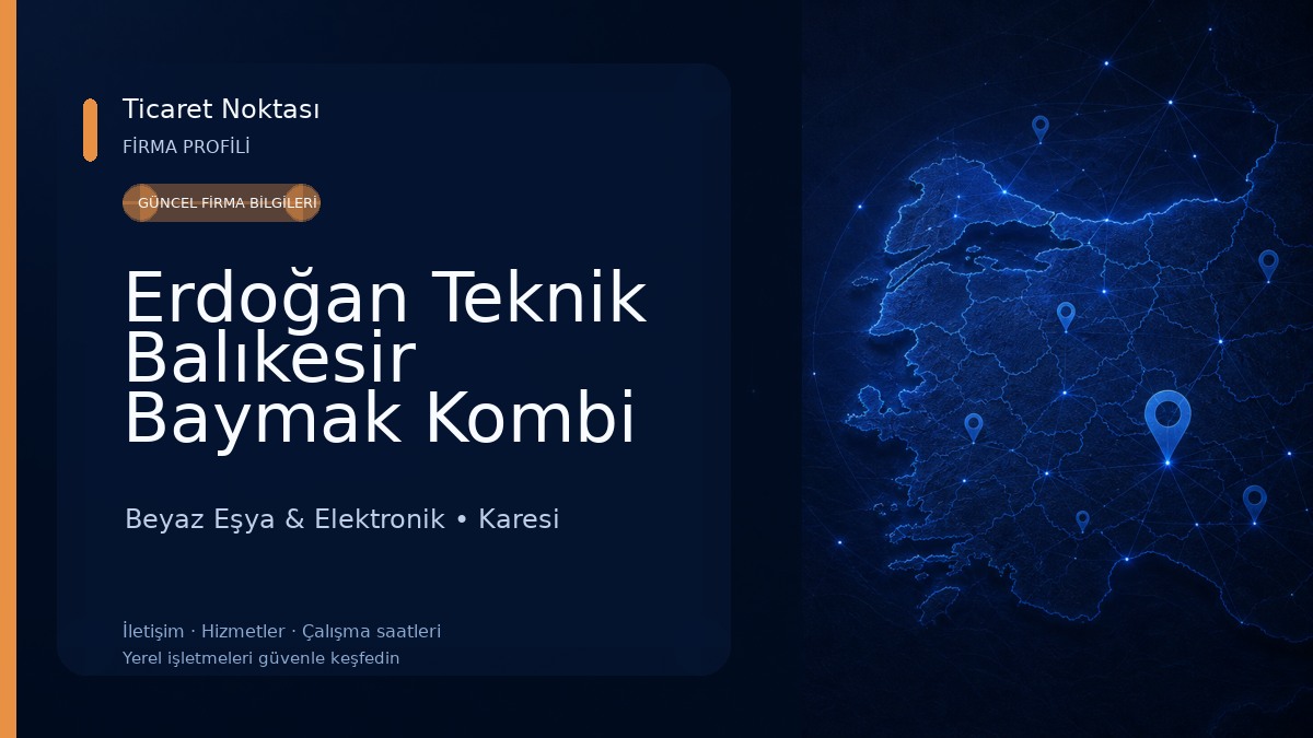 Erdoğan Teknik Balıkesir Baymak Kombi Klima Yetkili Servisi Beyaz Eşya & Elektronik