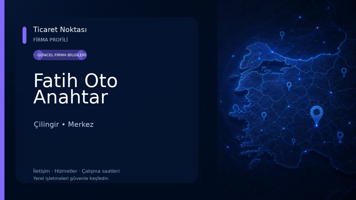 Fatih Oto Anahtar Çilingir