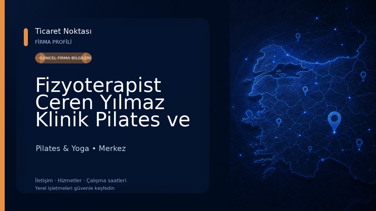 Fizyoterapist Ceren Yılmaz Klinik Pilates ve Fizyoterapi Merkezi Pilates & Yoga