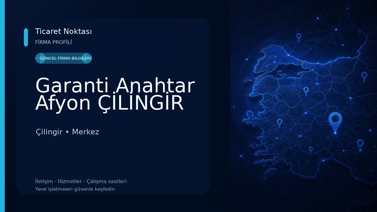 Garanti Anahtar Afyon ÇİLİNGİR Çilingir