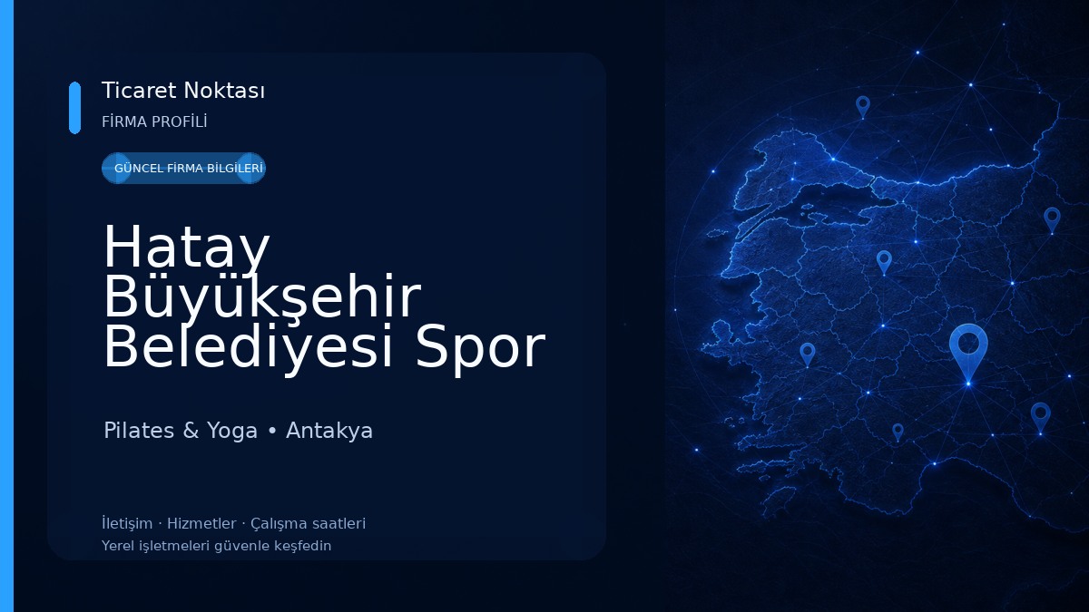 Hatay Büyükşehir Belediyesi Spor Kompleksi ve Yaşam Merkezi Pilates & Yoga