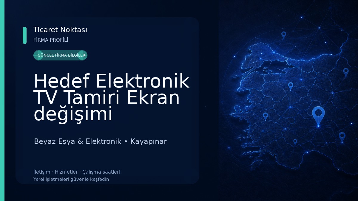 Hedef Elektronik TV Tamiri Ekran değişimi Beyaz Eşya & Elektronik