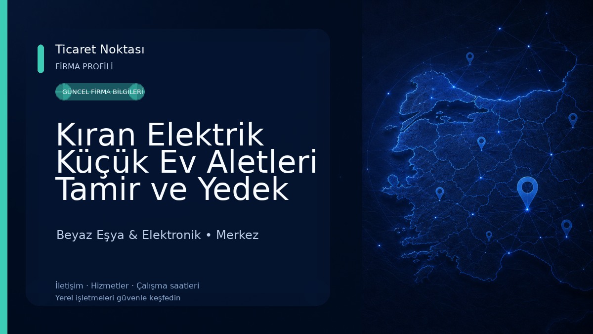 Kıran Elektrik Küçük Ev Aletleri Tamir ve Yedek Parça Beyaz Eşya & Elektronik