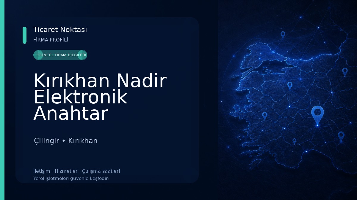 Kırıkhan Nadir Elektronik Anahtar Çilingir