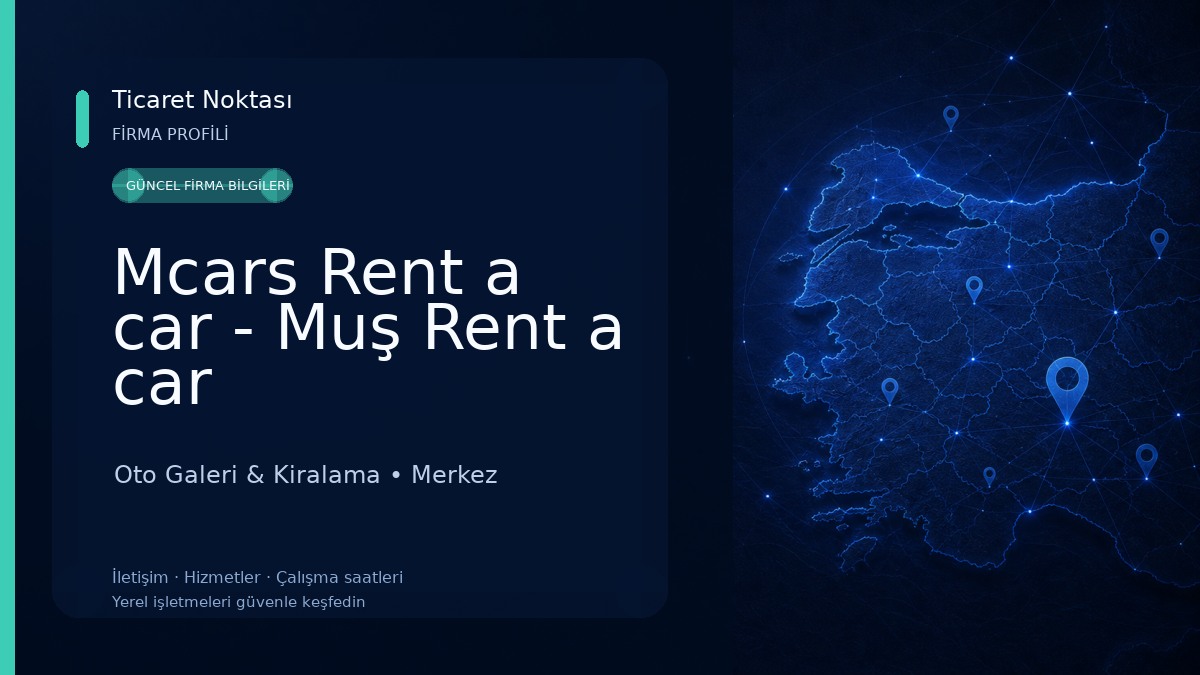 Mcars Rent a car - Muş Rent a car 