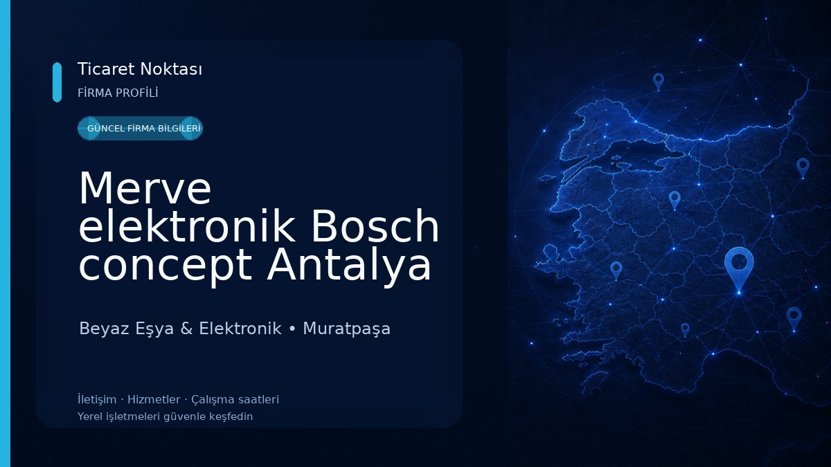 Merve elektronik Bosch concept Antalya Beyaz Eşya & Elektronik