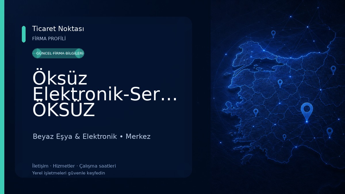 Öksüz Elektronik-Serkan ÖKSÜZ 