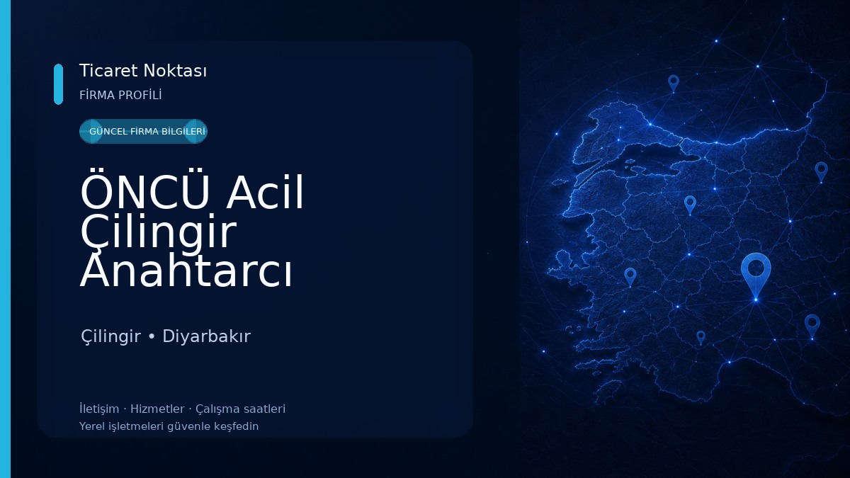 ÖNCÜ Acil Çilingir Anahtarcı Çilingir