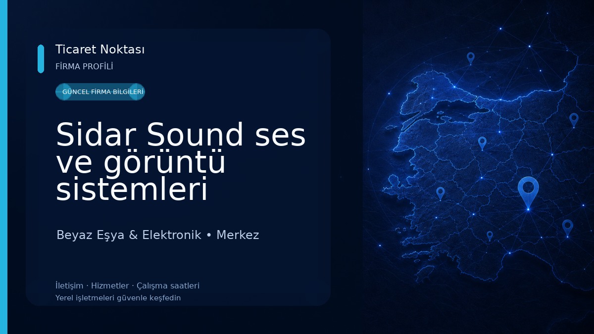 Sidar Sound ses ve görüntü sistemleri Beyaz Eşya & Elektronik