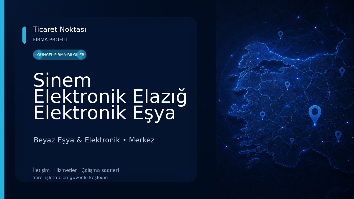 Sinem Elektronik Elazığ Elektronik Eşya Tamirat Beyaz Eşya & Elektronik