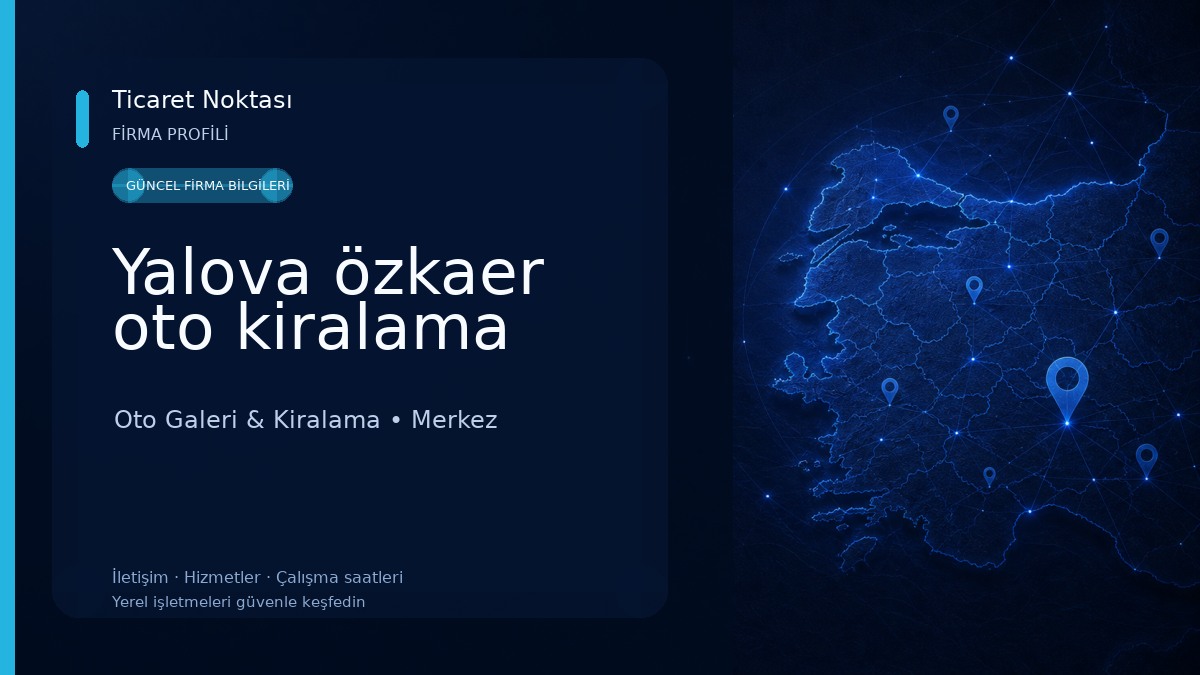 Yalova özkaer oto kiralama 