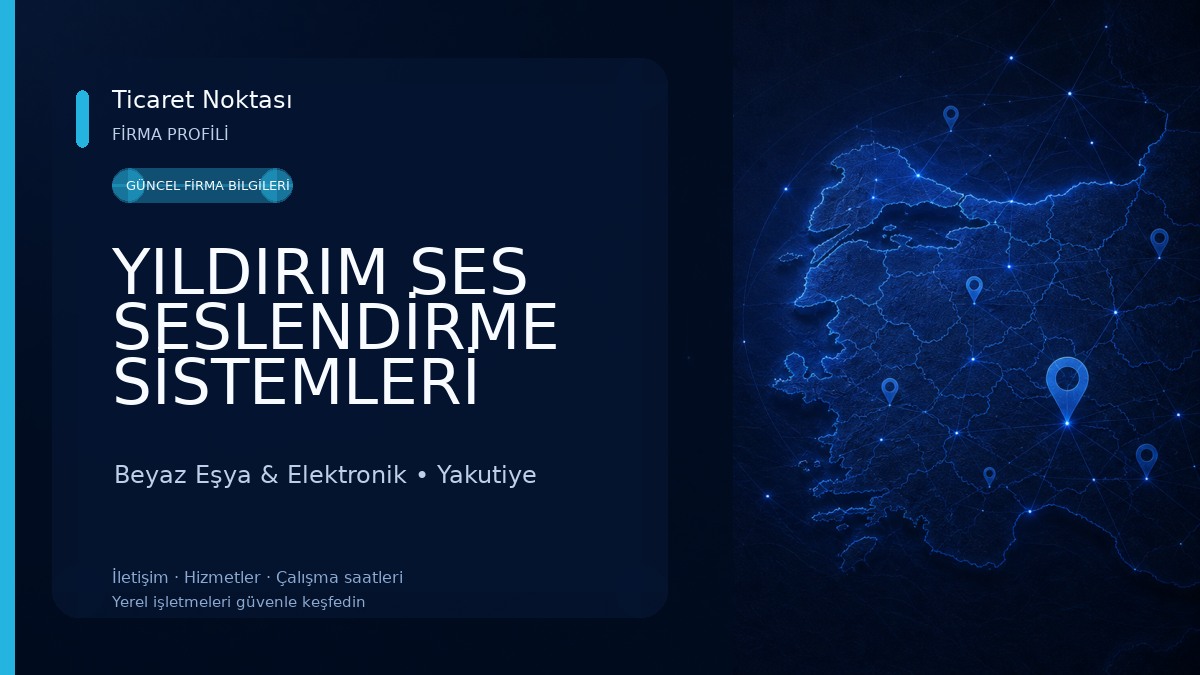 YILDIRIM SES SESLENDİRME SİSTEMLERİ Beyaz Eşya & Elektronik